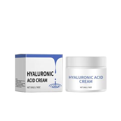 Hyaluronový hydratační krém Hydratační krém proti vráskám a stárnutí pleti, který může zlepšit elasticitu pleti.
