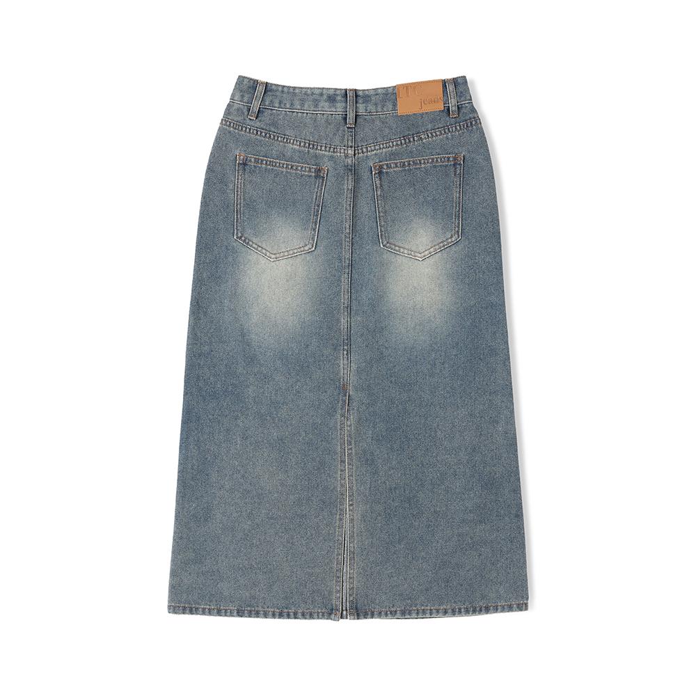 INTERCREW Women'S Cat Sand H-Line Long Denim Skirt Blue Ita2Sl61Abl