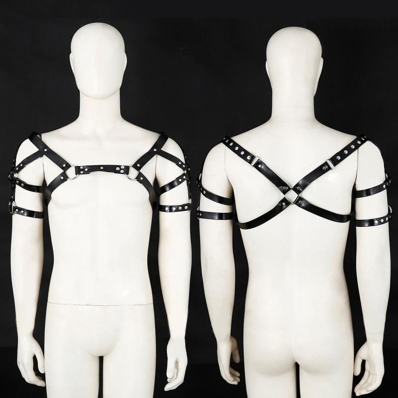 Eksotiske kostymer Bondage-hette med avtakbar parykk Sexy erotisk tilbehør Klubbfest Rollespill Bryststropp Voksenspill Sexleketøy