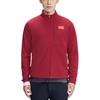 Anta Champion All-Weather Series Solid Color Zip-Up Stand Collar Knitted Sports Jacket Men Jacket Dark-Red 152410703-6