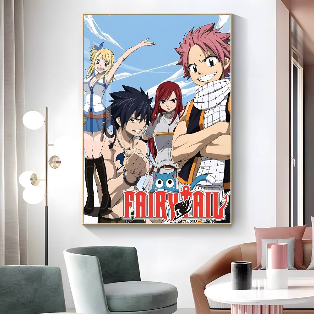 1pc Anime Fairy Tail Poster Sticker Print Waterproof Wall Art For Living Room Bedroom Home Decor