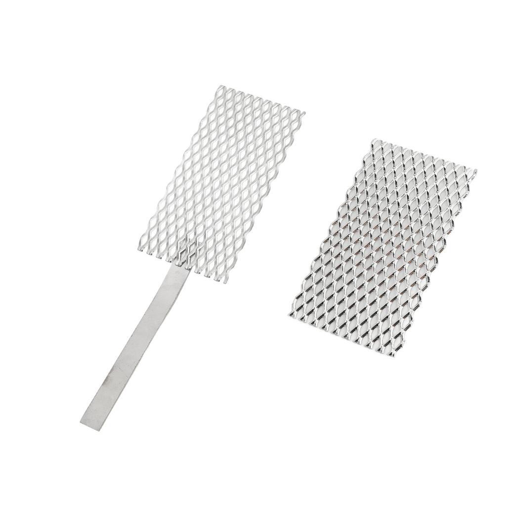 2 Pcs Ti Mesh 100x50mm Gold Silver Copper Jewelry Plating Tool Mesh with Handle