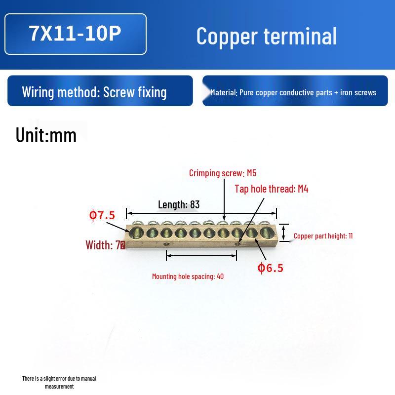 PZ30 Copper Terminal Blocks with Screws