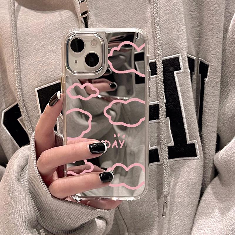 Mobile Phone Cases for iPhone 11 13 XR 15 Pro Max 12 14 Pro Max Case iPhone 16 XS Max Mirror Protective Case Mirror Exquisite Cartoon Waterproof