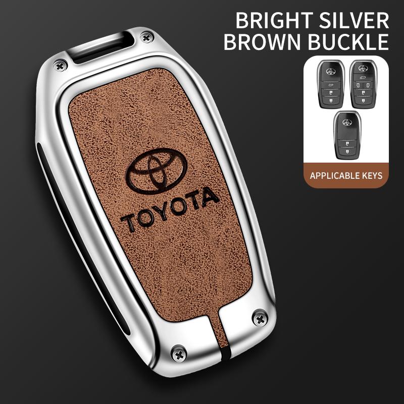 Car Key Case Cover Shell For Toyota Land Cruiser 200 Prado Crown Yaris Cross Hilux Innova Fortuner Camry Alphard PREVIA Vellfire