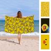 Gelbe klassische Gummiente Cartoon Strandtuch Süß Kawaii Zimmerdekoration Bad Mädchen Kinder Handtücher für Badezimmer Dusche
