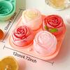 1PC Cute Rose Flower Ice Cube Tray Flexible Silicone Ice Ball Mold Ice Trays For Freezer Homemade Summer DIY Drink Ice Coffee