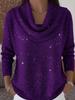 Solid Color Long Sleeve Women's Sweater for Autumn and Winter
