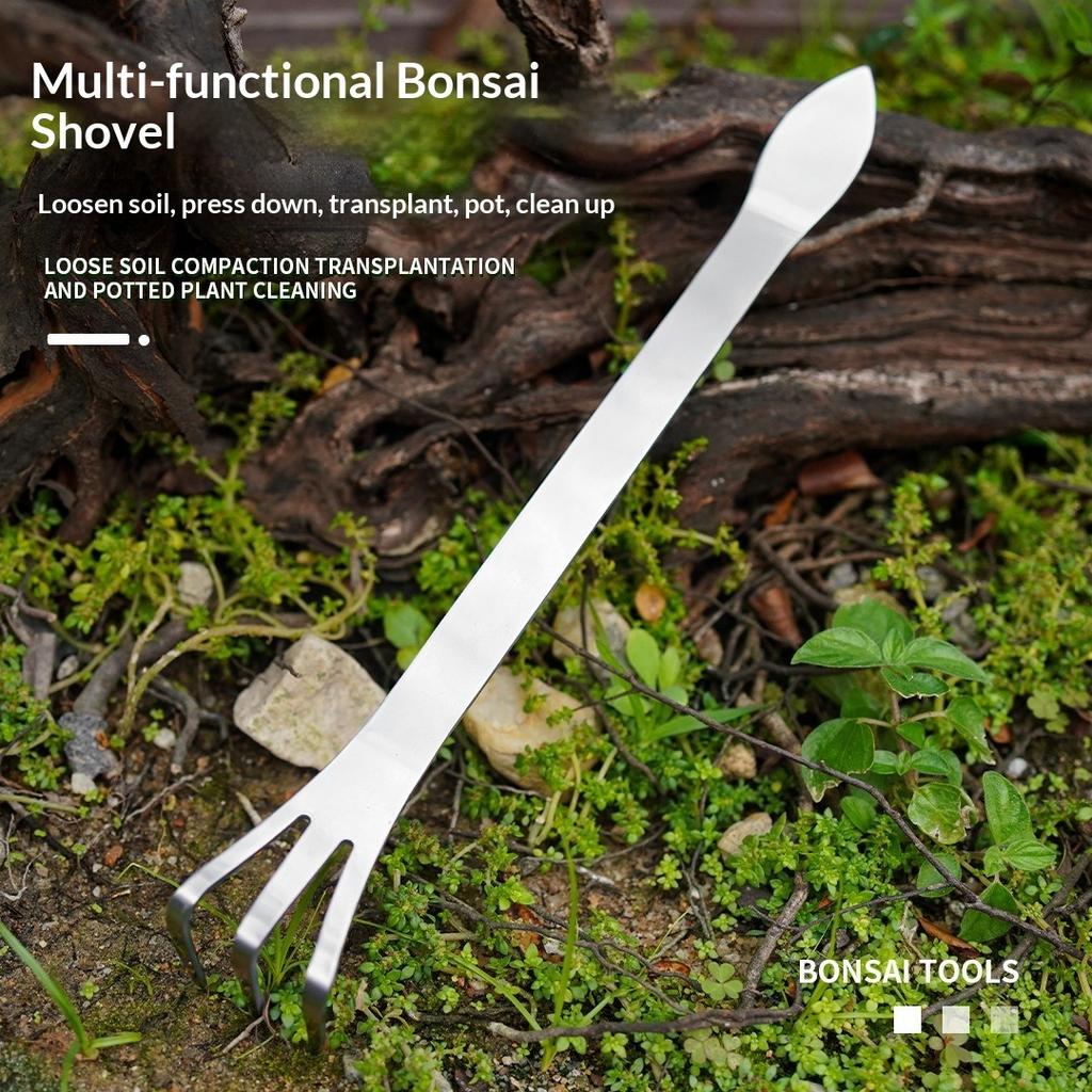 Stainless Steel Bonsai Rake, Household Hand Rake, Soil Pressure Knife, Bud Picking Tool, Bonsai Making Loosening Artifact