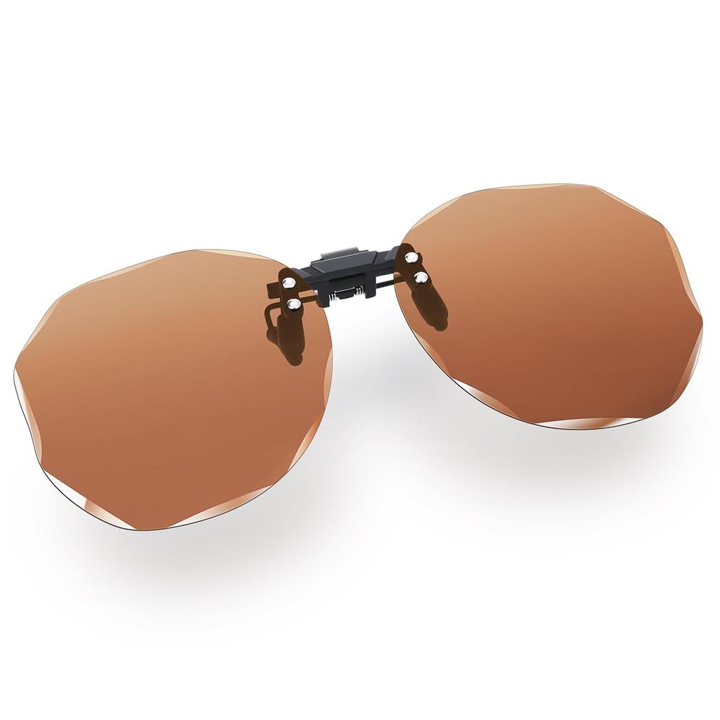 Polarisiert UV400 Überbrille Leicht Ideal für Outdoor und Unisex Br'Guras Clip-on Sonnenbrille, Flip-Up-Design, Schutz, Brille, (8g), Vielseitig,