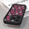 Pink Heart-Shaped Soft Silicone Phone Case for IPhone 17 16 15 14 13 12 11 Pro Max 16e X XR 7 8 Plus Shockproof Back Cover