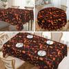 1 Lava Tablecloth Volcano Decorations Halloween Tablecloths, Lava Party Supplies Suitable For Round And Long Tables