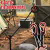 Adjustable Elastic Strap Multipurpose Tie Down Utility Rope Pack 8mm Bungee Cord with Hooks for Camping Luggage Bicycle Cargo