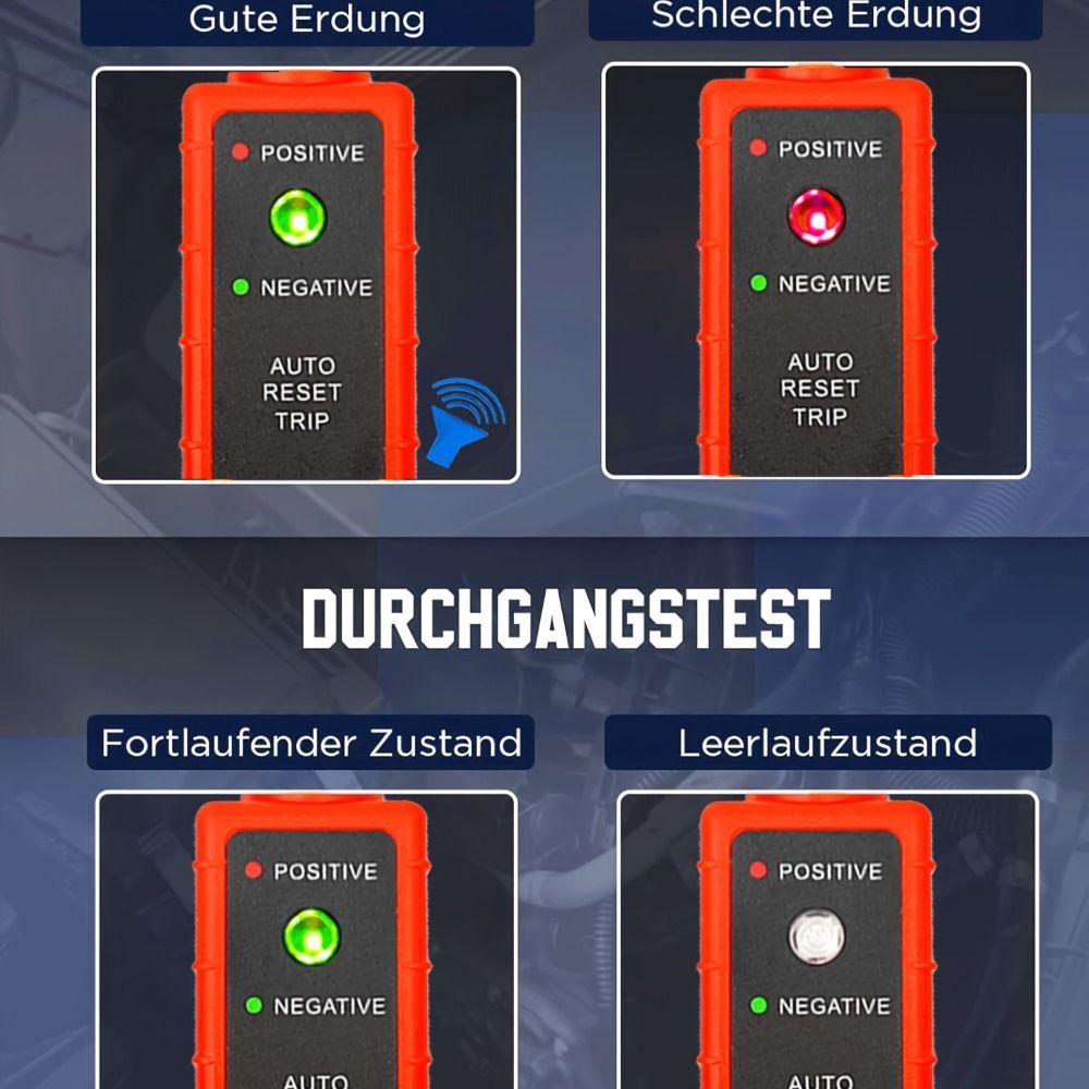 Test ciągłości Wielofunkcyjny tester obwodów samochodowych 8A Zestaw sondy obwodu zasilania samochodu Samochód