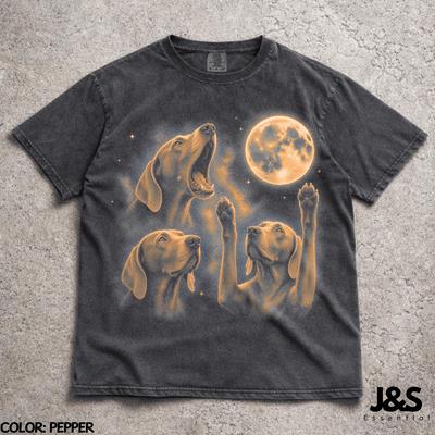 Maglietta Luna Weimaraner, T-shirt Cane Weimaraner, Regalo Amante Cane Fantasma Grigio, Maglietta Mamma Cane, Maglietta Grafica Natura Razza Segugio da Caccia