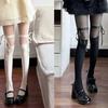 Sexy High Cut Schwarze Fliege Strumpfhose Dünne und Vielseitige Strumpfhose Basissocken Fliege Spitze Schwarz Strümpfe