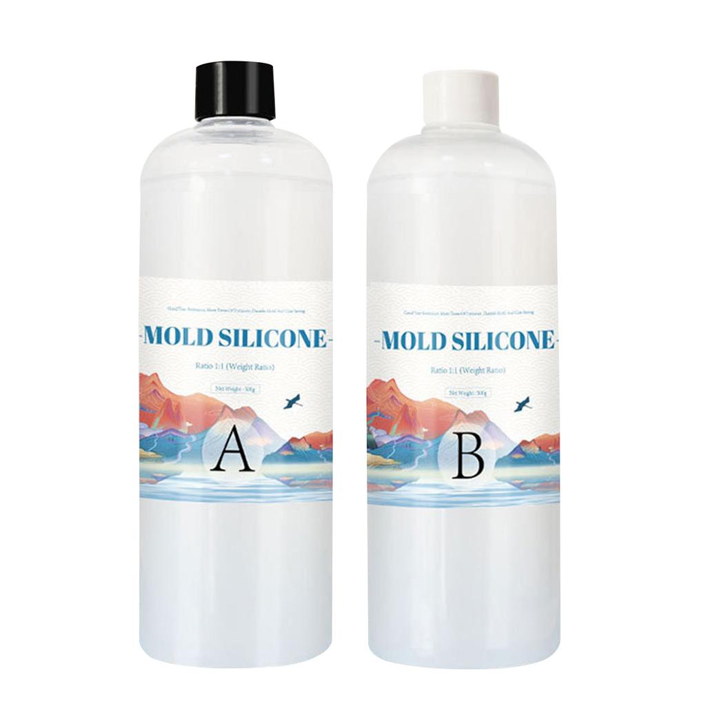 200g/500g Silicone Líquido Kit para Fazer Moldes de Silicone AB 1:1 Resina Epóxi Transparente Líquida Silicone Diy Joias Vela Molde Cola