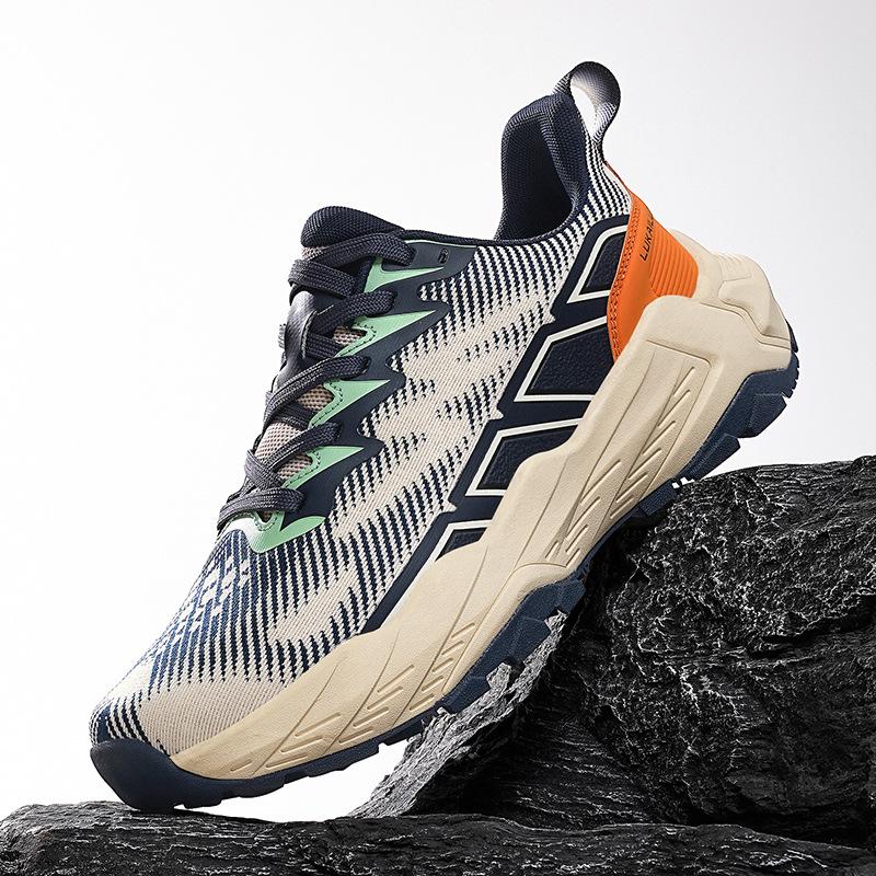 

2024 осень и зима новая мужская обувь низкий верх шнуровка легкая для активного отдыха альпинизм пеший туризм внедорожная обувь дышащая спортивная обувь для путешествий 44 синий