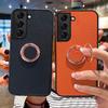 Luxusní kožené pouzdro s držákem na prsten pro Samsung Galaxy S23 S22 S21 S20 A23 A33 A53 A12 A51 Redmi Note 11 iPhone 14 13 12 11 Pro Max měkký kryt