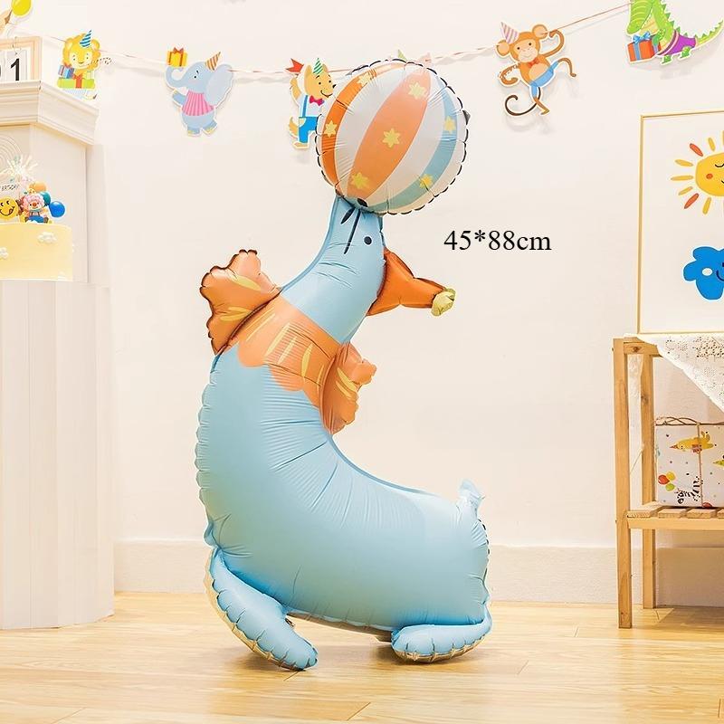 Cartoon Cake Shaped Balloons Children's Day Birthday Party Background Wall Atmosphere Decoration Layout Balloons