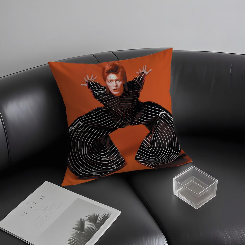 D-David Bowiee Singer Cushion Cover Pillowcase Ultra Soft Skin Friendly Fabric Cloud Like Comfort & Concealed Zipper