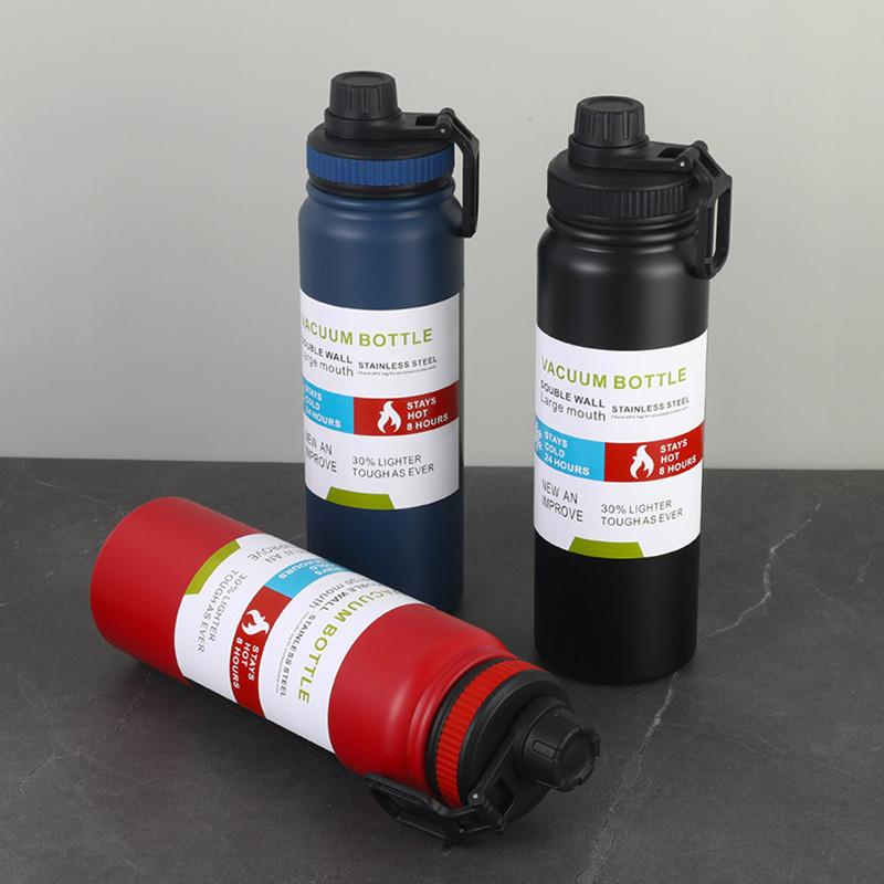 Large Capacity 304 Stainless Steel Sports Water Bottle for Fitness Outdoor Travel Car Cup - New 2025 Model