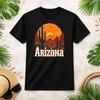 T-Shirt Vintage Tramonto nel Deserto Arizona Home State AZ