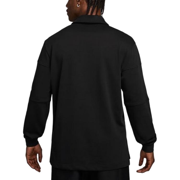 Jordan Logo Outdoor Casual Sports Pullover Long Sleeve Sweatshirt Men Sweatshirt Black FV7262-010