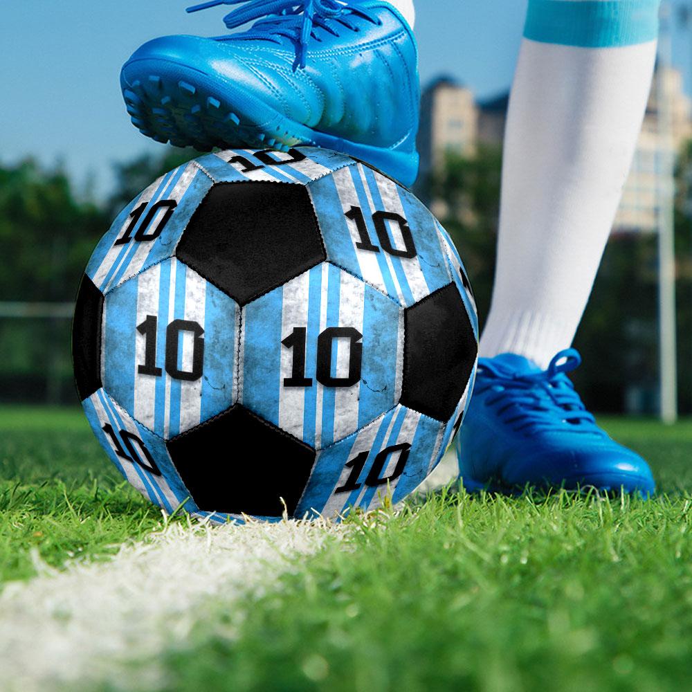 1 pz Pallone da Calcio Lionel Messi Taglia 5 Pallone da Calcetto Indoor Moda Colorato Gioco in Giardino - Ottimo Regalo per Appassionati di Sport HE42