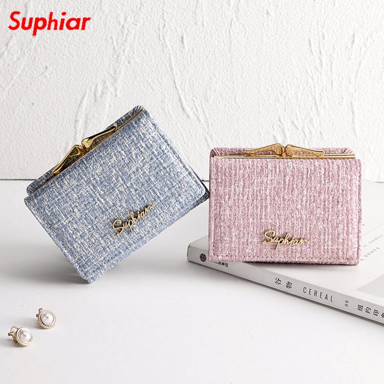 2024 Niedlicher Japanischer & Koreanischer Studentenkartenhalter: Multifunktionale dreifach faltbare Geldbörse, anpassbare Damen-Geldbörse im Duftstil