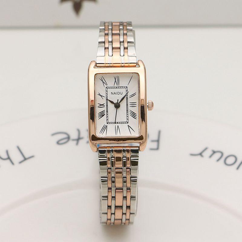 Часы для женщин Прямоугольные Римская шкала Женские Стальной ремешок Часы Модный тренд Тонкий ремешок Кварцевые наручные часы Relogio Feminino
