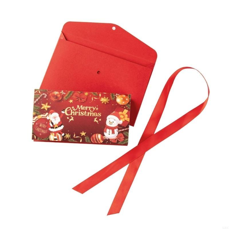 

Holiday Themed Dollars Bill Organiser 6 Compartment Red Envelope Gold Foil Detailing For Gift Exchanges X3UC
