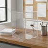 Clear Acrylic Comment Collection Box Dustproof Transparent Voting Square Container Form Office