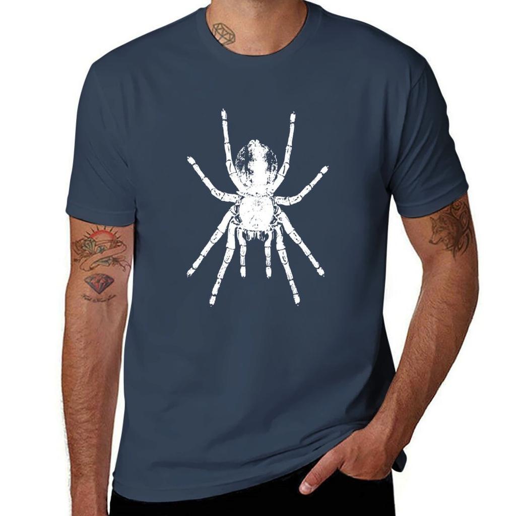 Scary Tarantula Spider Halloween White Arachnid product TShirt Labor Work Casual TShirt