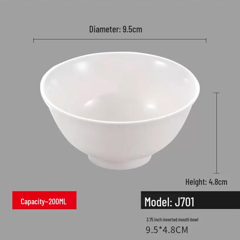 

Yangge White Melamine Round Rice Bowl