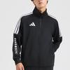 adidas Stand Collar Zip Long Sleeve Jacket Striped Breathable Straight Leg Pants Casual Sports Suit Unisex Suit TR30JR1TK-BW+TR30PR1TK-BW