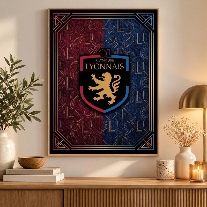 Lyon FC Diamond Painting Kit 5D Full Drill DIY Diamond Mosaic Wall Art Home Decor