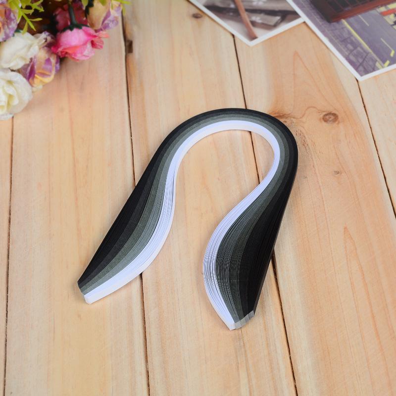 9-Color Gradient 5mm x 54cm Quilling Paper Strips - Handmade Quilling Materials