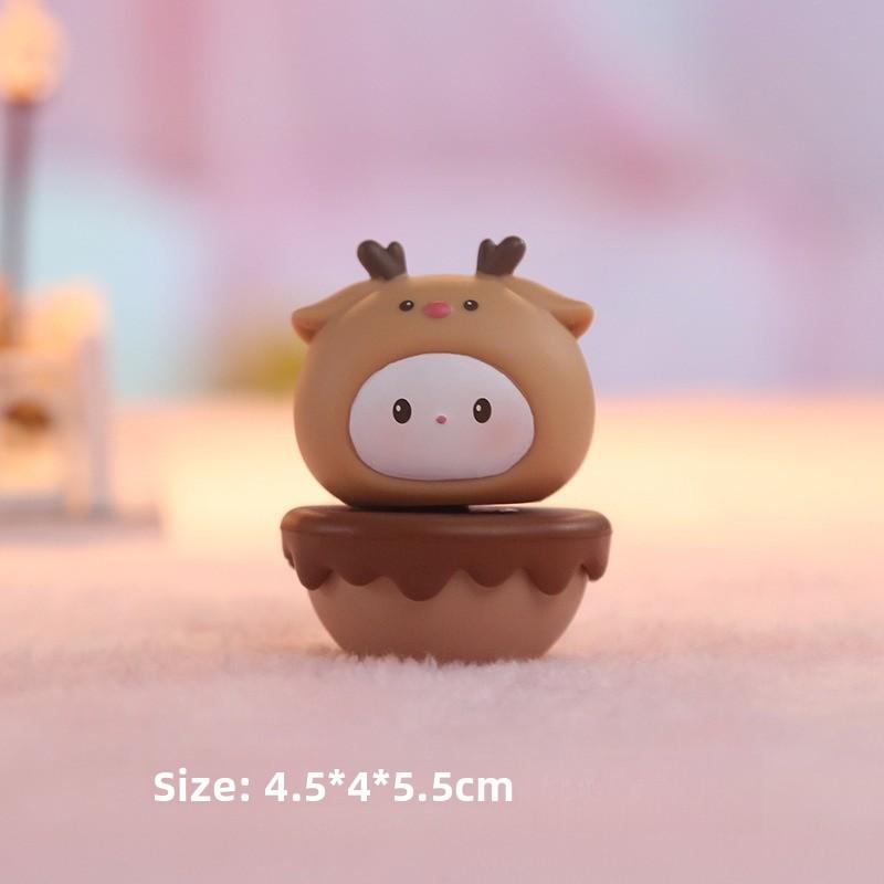 1pcs Cute Pet Tumbler Resin Pendant Cute Desktop Girl Decompression Office Decoration Doll Pendant
