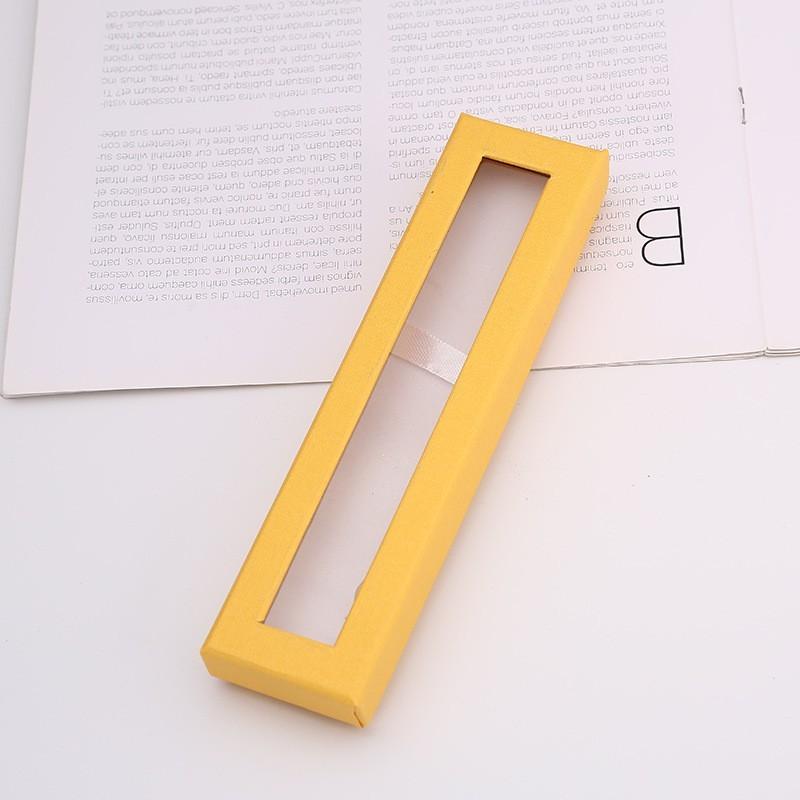 Creative Transparent Pen Box With Window Cover For Office Supplies And Gift Use