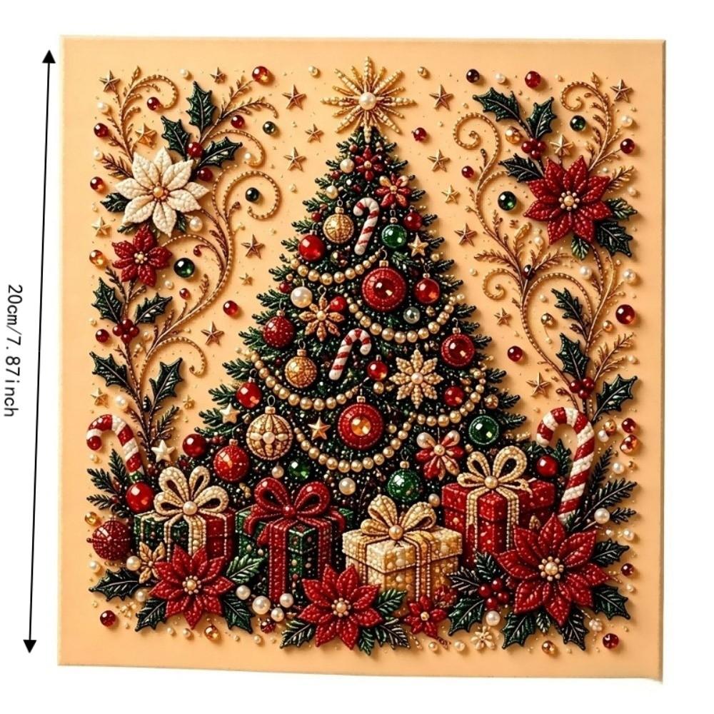With Frame DIY Pearl Bead Art Set Handmade Christmas Decor Santa Crystal Painting Set  Christmas