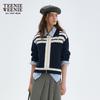 Teenie Weenie Women's Plaid Knit Polo Cardigan