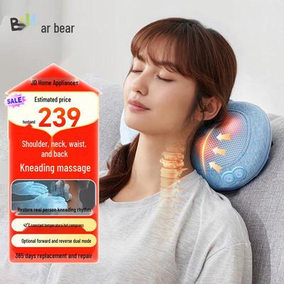 Neck & Shoulder Kneading Massage Pillow CN Plug (adapter Included)