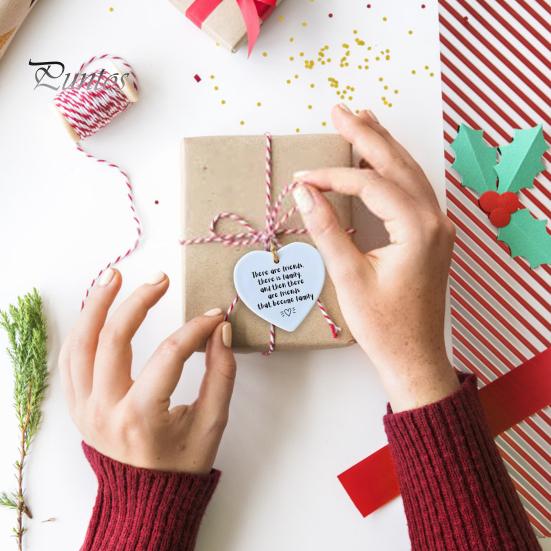 Friendship Ornaments for True Friends Star/Heart Shape Friendship Keepsake Hanging Plaque Christmas Souvenir Gifts for Women Sisters