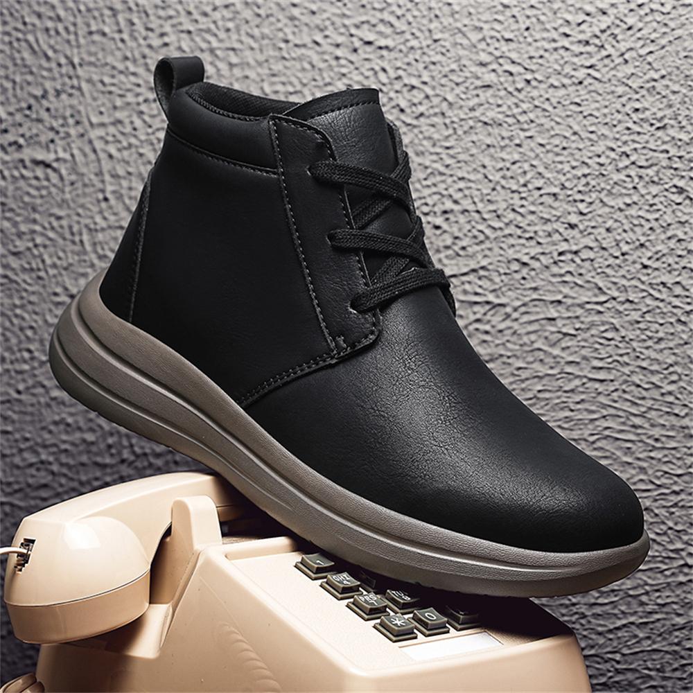 

Модные мужские ботильоны, качественные ботинки из коровьей кожи, ботинки-оксфорды на шнуровке, модные повседневные ботинки с высоким голенищем, классические деловые кожаные ботинки 41 чёрный