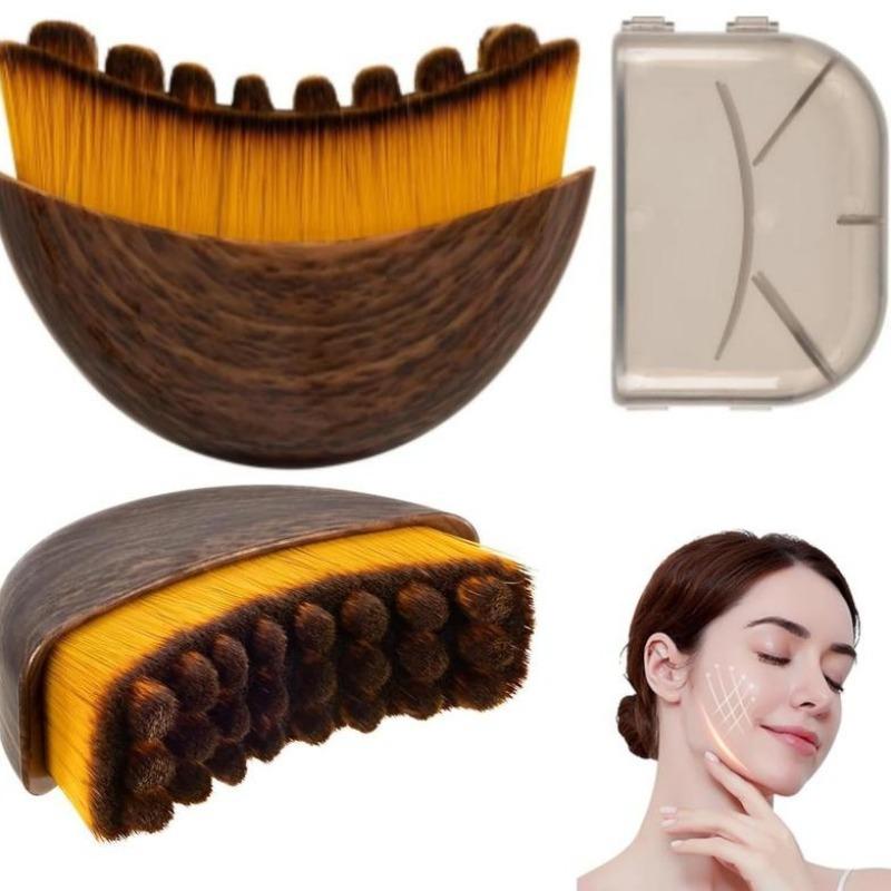 New LymphaticContourFace Walnut Lymphatic Brush Contour Facial Brush Scraping Anti-puffiness