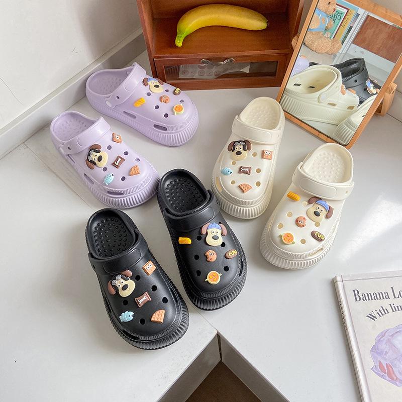 EVA Krankenschwester Strand Lochschuhe Mädchen neuer Sommer Zuhause Plateau Draußen Tragen vielseitige coole Hausschuhe