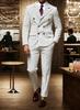Mens Striped Formal Business Suit Set Blazer And Pants For Wedding Banquet
