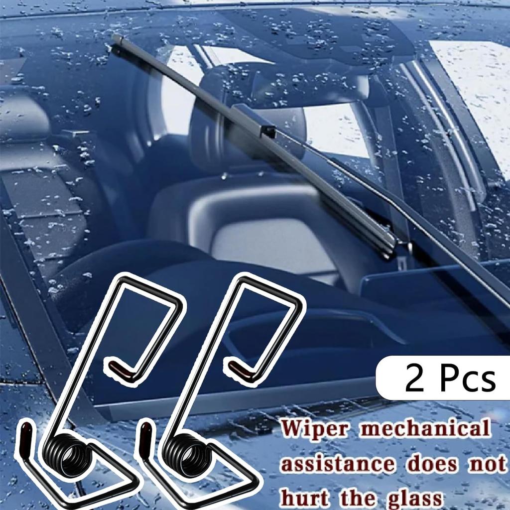 2Pcs Windshield Wiper Arm Pressure Spring Booster, Wiper Arm Pressure Spring Set, Enhance Wiper Performance, Easy tall, Improved Visibility in