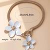 Anklet Flower Pendant Necklace Sumulation Flower Foot Chain Elegant Snake Bone Chain  Party